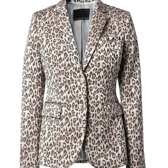 Banana Republic Jackets & Blazers - 🎉HPx2🎉 Banana Republic Leopard Blazer / Jacket